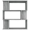 vidaXL Book Cabinet Grey sonoma Engineered wood 31.5x9.4x37.8 in