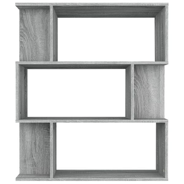 vidaXL Book Cabinet Grey sonoma Engineered wood 31.5x9.4x37.8 in