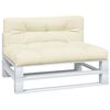 vidaXL Pallet Cushion Cream 100% polyester Large