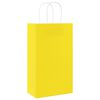 vidaXL Paper Bags 50 pcs with Handles Yellow 21x11x36 cm