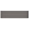 vidaXL Garden Raised Bed Grey Powder-coated steel Large Durable