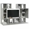 vidaXL 6 Piece TV Stand Set Concrete Gray Engineered Wood