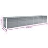 vidaXL Raised Bed Grey Galvanized steel 189.0 x 31.5 x 30.3 in Durable