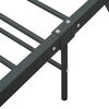 vidaXL Bed Frame Grey Metal 55.1x78.7 in Durable Bed Frame