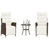 vidaXL Bistro Set Brown, Cream White