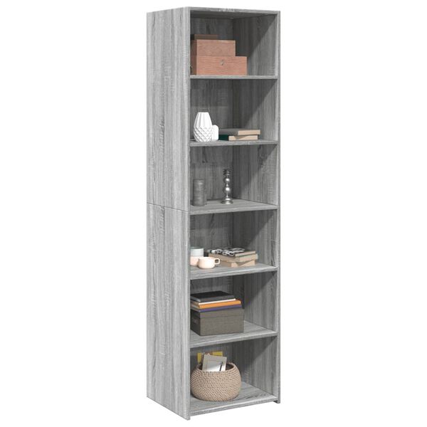 vidaXL Highboard Grey Sonoma Engineered Wood Tall Highboard