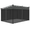 vidaXL Gazebo with Mesh Walls Anthracite 13.1'x9.8' Steel