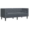 vidaXL Chesterfield Sofa Set Dark Grey
