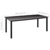 vidaXL Dining Set Black Glass, aluminum with powder-coated finish, PE rattan