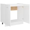 vidaXL Sink Base Cabinet High Gloss White Engineered Wood