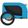 vidaXL Pet Bike Trailer Blue and Black Oxford fabric, iron, PVC