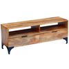 vidaXL TV Stand Natural Mango Mango wood and steel 47.2 in TV Stand