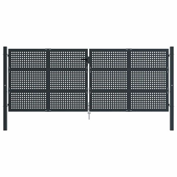 vidaXL Garden Gate Anthracite 157.5x59.1" Steel
