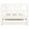 vidaXL Day Bed White Solid pine wood 2x