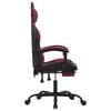 vidaXL Gaming Chair with Footrest Black and Wine Red Faux Leather