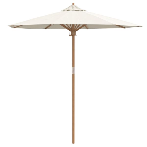 vidaXL Garden Parasol Cream White Ø 270 x 260 cm Bamboo