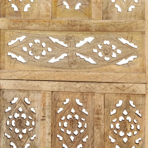 vidaXL Hand carved 5-Panel Room Divider 78.7"x65" Solid Mango Wood