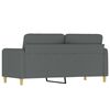 vidaXL 2-seater Sofa Dark gray Fabric (100% polyester), metal 2-seater