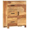 vidaXL Sideboard 22.8"x11.8"x29.5" Solid Acacia Wood