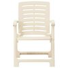 vidaXL Garden Chair Set of 4 White Plastic Foldable Garden Chair