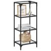 vidaXL Storage Rack Transparent glass Stainless Steel and Glass Small