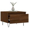 vidaXL Coffee Table Set of 2 Brown Oak Engineered Wood, Metal Medium