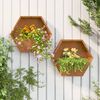 vidaXL Wall Planter Set of 2 Rusty Corten Steel Medium