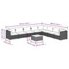 vidaXL Garden Lounge Set Grey PE rattan Large Modular