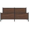 vidaXL Bed Frame Brown Oak Steel, Engineered Wood King Bed Frame