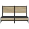vidaXL Bed Frame Sonoma oak Steel, Engineered wood Double Bed Frame
