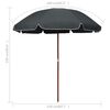 vidaXL Garden Parasol Anthracite Polyester, Steel Large