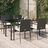 vidaXL Garden Dining Set Black, Cream White