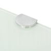 vidaXL Corner Shelf Set of 2 White Tempered glass 9.8 x 9.8 in