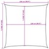 vidaXL Sun Shade Sail Sand 8.2x8.2' 100% Polyester Oxford