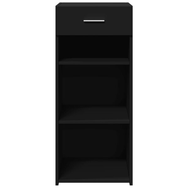 vidaXL Sideboard Black Engineered wood 15.7 x 16.7 x 36.6 in Sideboard