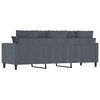 vidaXL 3-seater Sofa Dark grey Velvet, metal, textilene 3-seater