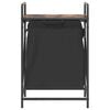 vidaXL Laundry Basket 1 Compartment with Shelf Smoked Oak