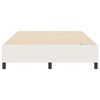 vidaXL Platform Bed Frame Cream 55.12 x 74.80 in Fabric