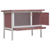 vidaXL Rabbit Hutch Brown Solid pine wood One size Rabbit Hutch