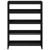 vidaXL Shoe Rack Black Engineered wood Medium Shoe Rack Rectangular