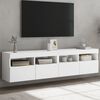 vidaXL TV Wall Cabinet Set of 2 White Engineered Wood Medium