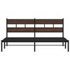 vidaXL Bed Frame Brown Oak Steel, Engineered Wood Super King Bed Frame