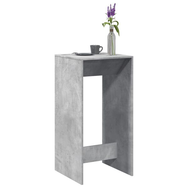 vidaXL Bar Table Concrete grey Engineered wood Large Modern Bar Table