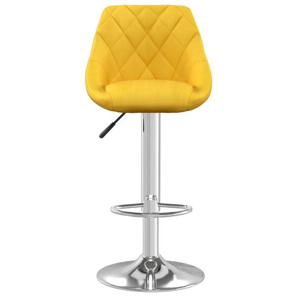 vidaXL Bar Stool Set of 2 Mustard yellow