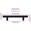 vidaXL Cabinet Handle Set of 10 Black
