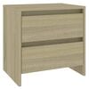 vidaXL Bedside Cabinet Set of 2 Sonoma Oak Engineered wood Compact