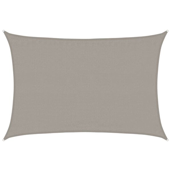 vidaXL Sunshade Sail 0.5 oz/ft&sup2; Rectangular Light Gray 11.5'x16.4' HDPE