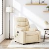 vidaXL Massage Recliner Chair Cream Fabric (100% polyester), metal, plywood