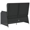 vidaXL Reclining Patio Bench Black