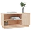 vidaXL TV Cabinet Natural Wood Solid Pine Wood Compact TV Cabinet